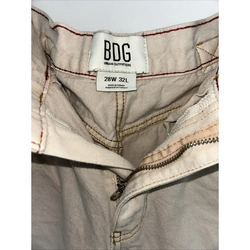 BDG Urban Outfitters 28W 32L Women's Baggy Cargo Pants Light Tan Wide Leg‎